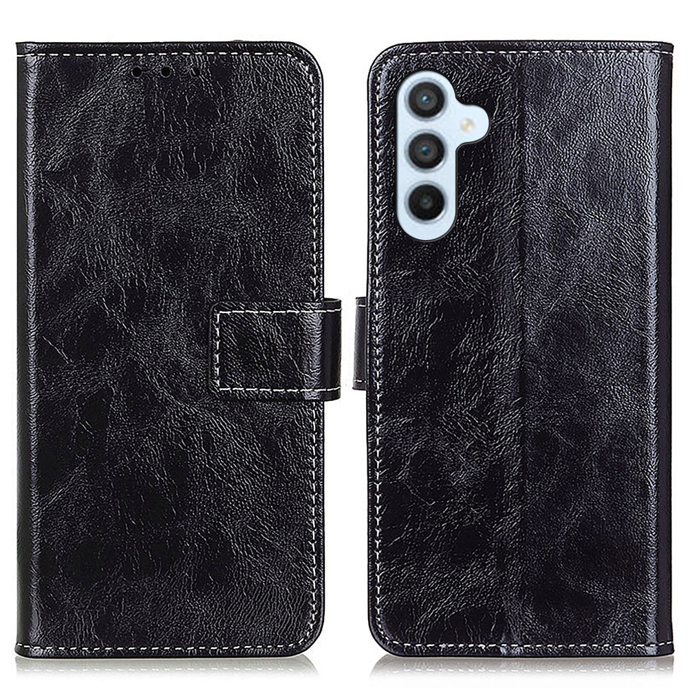 For Samsung Galaxy F34 5G M34 5G Crazy Horse Texture PU Leather Case Stand Wallet Retro Phone Cover For Samsung Galaxy F34 5G M34 5G Crazy Horse Texture PU Leather Case Stand Wallet Retro Phone Cover
